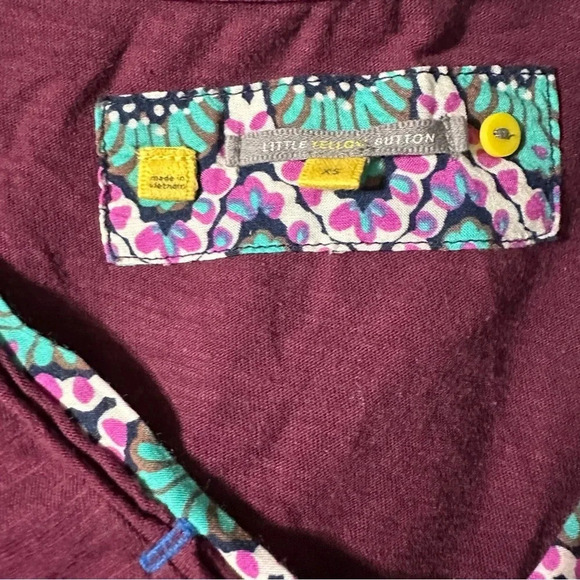 Little Yellow Button women's XS long sleeve purple shirt with lace - Picture 4 of 5